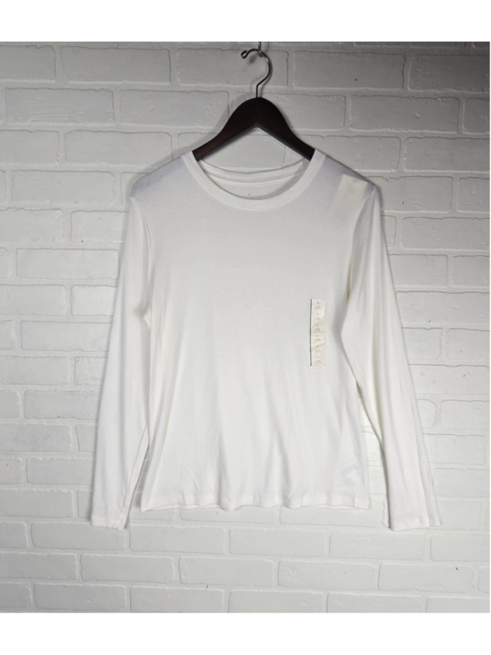 Women's A New Day Long Sleeve Tee, White, Size L